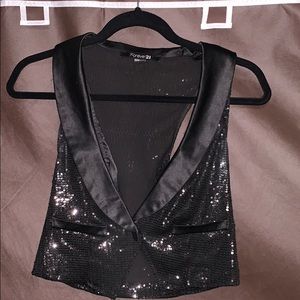 Black sequins vest from Forever 21